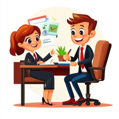 Obraz premium Business colleagues having a meeting.