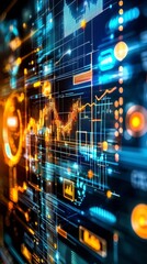 Abstract Digital Data Stream and Graphs.