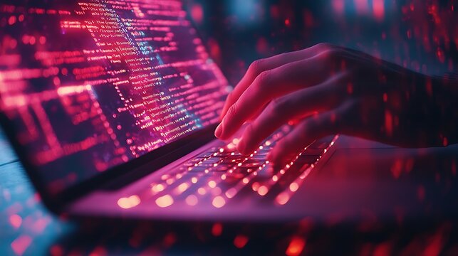 Coding in action cybersecurity analysis digital workspace tech