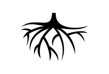 vector graphic of abstract life root on white background vector logo design template
