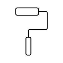 Roller icon. Vector flat black linear illustration for web and app..eps