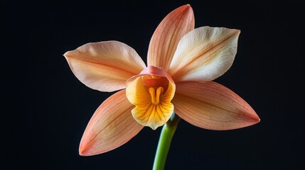 Fototapeta premium Vibrant Single Flower in Full Bloom Close Up