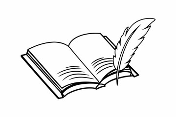 book with feather