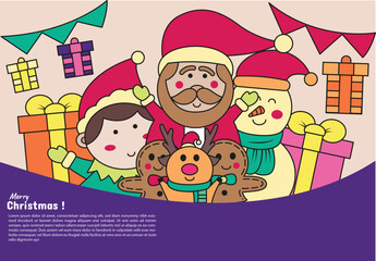 Christmas Element Design for Christmas Themed Decoration
