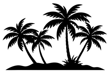 Fototapeta premium silhouettes of palm trees
