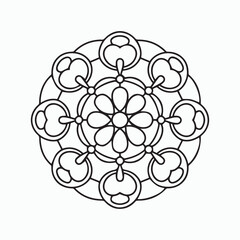 floral patterns kids Mandala art Coloring Book page design