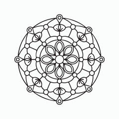 floral patterns kids Mandala art Coloring Book page design