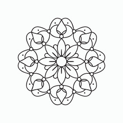 floral patterns kids Mandala art Coloring Book page design