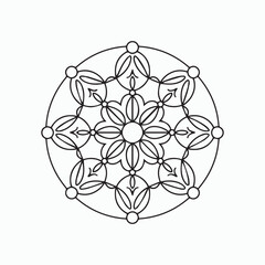 floral patterns kids Mandala art Coloring Book page design