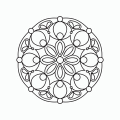 floral patterns kids Mandala art Coloring Book page design