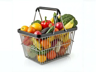 Colorful Basket of Fresh Produce Ready for Healthy Eating