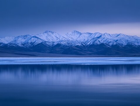 View of Frozen Lake at Akhtamar Island