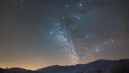 Fototapeta premium The presence of the Orion constellation amidst the stars at night