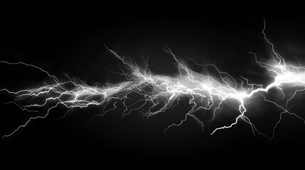 Ethereal Burst of Lightning Illuminating the Dark Expanse