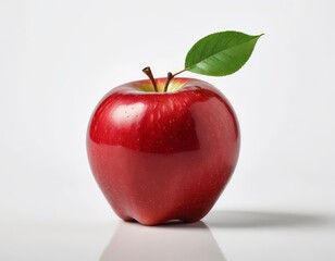 red apple isolated on white