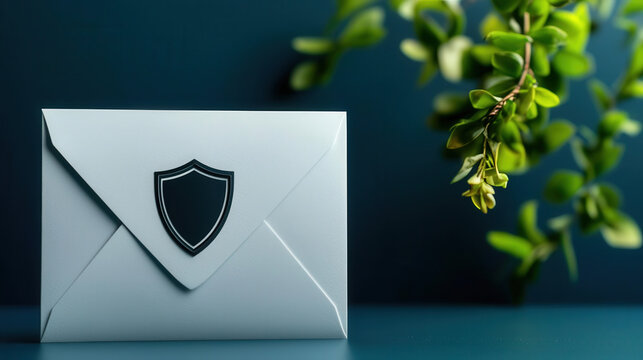 Sealed letter with shield icon, symbolizing security and trust