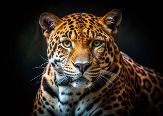 Fototapeta premium Majestic Jaguar Silhouette Portrait - Wildlife Photography