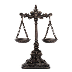 scale of justice isolated transparent background