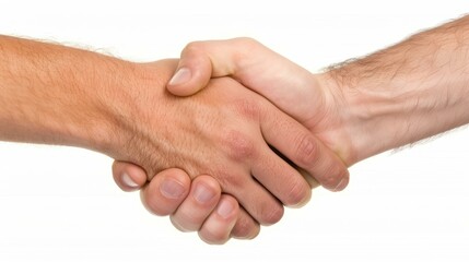 A closeup of two colleagues shaking hands, symbolizing trust, teamwork, and mutual respect in a business setting.