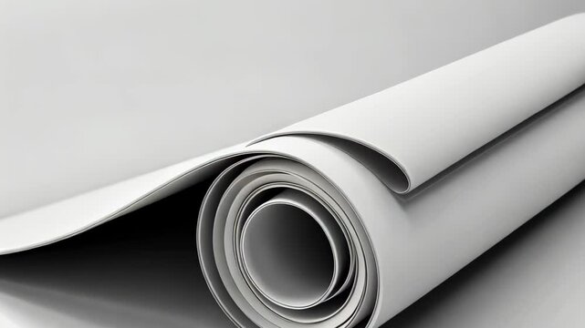 Showcase your design with this glossy blank A3 rolled paper mockup, perfect for advertising and promotion.