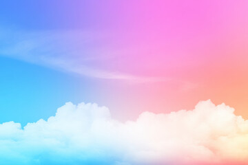 Obraz premium A colorful sky with clouds and a rainbow