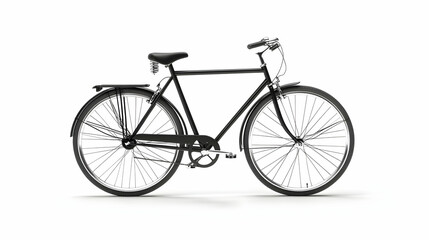 Hand drawing clipart of a bicycle silhouette on plain white background