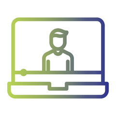 Obraz premium School world icon on line gradient style. Learn and play icon