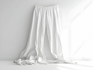 White Draped Fabric Illustration