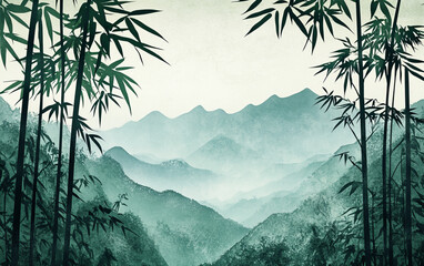 bamboo forest in the mountains