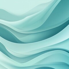 Fototapeta premium Abstract Teal and Aqua Wavy Background Smooth Gradient Curves for Design Projects