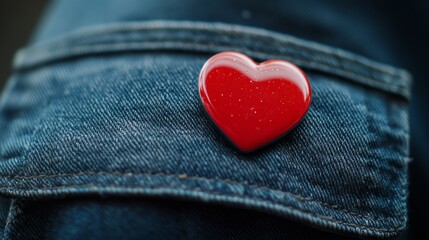 Close-Up of Badge/Button on Jacket