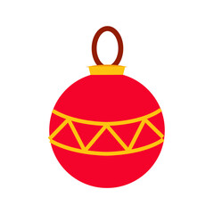 christmas ball decoration isolated on white