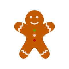 gingerbread man isolated on white