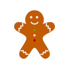 gingerbread man isolated on white