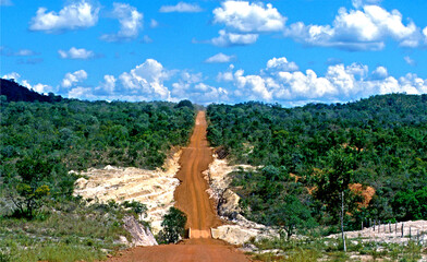 Estrada de terra no Parque Estadual do Jalapão. Tocantins.