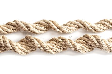 Fototapeta premium rope knot isolated on white background. rope knot closeup.