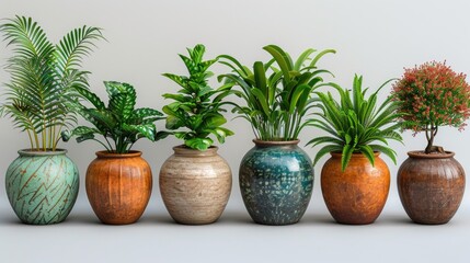 Fototapeta premium retro vintage vase and plants pots