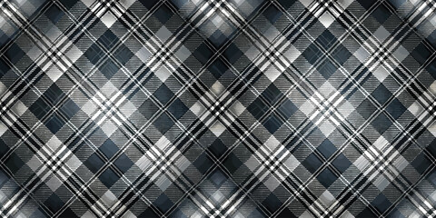 A stylish tartan pattern with shades of gray and black, perfect for fashion or interior design inspirations.