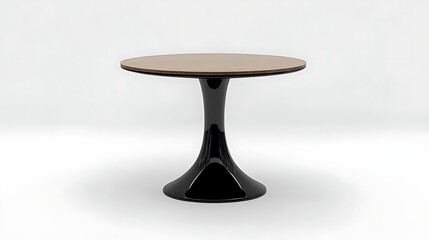 round table with pedestal base isolated on white background