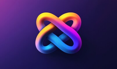 Fototapeta premium Abstract colorful intertwined design.