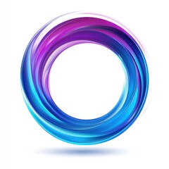 Abstract colorful swirl circle design.