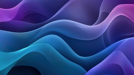 Obraz premium Abstract Blue and Purple Wave Background Smooth, Flowing Gradient Design for Digital and Print Projects