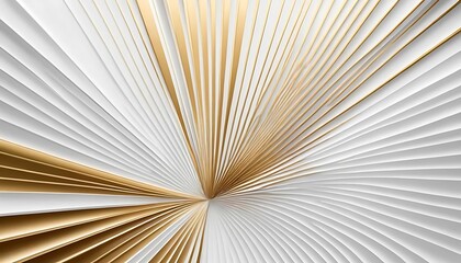 Abstract Gold and White Radial Lines Design