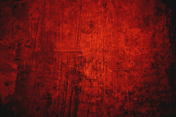 Shadows of Decay in the Red Grunge Wall, Echoes of Horror from a Broken Red Wall