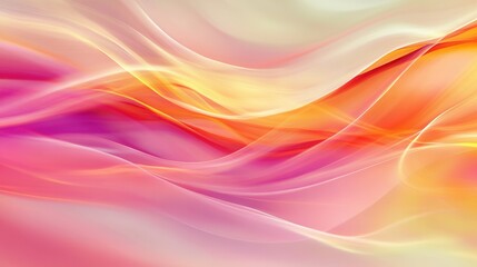Fototapeta premium Abstract Pink, Orange, and Yellow Wave Background Soft, Flowing Lines for Design and Branding