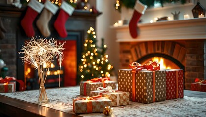 christmas tree with gifts