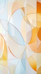 Abstract pastel overlapping circles and lines.