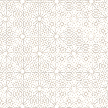 Seamless geometric pattern in authentic arabian style