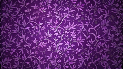 Elegant seamless purple floral wallpaper with intricate vine patterns and subtle leaves , abstract, wallpaper,  abstract, wallpaper