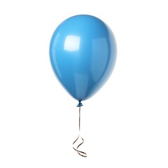 light blue balloon on white background